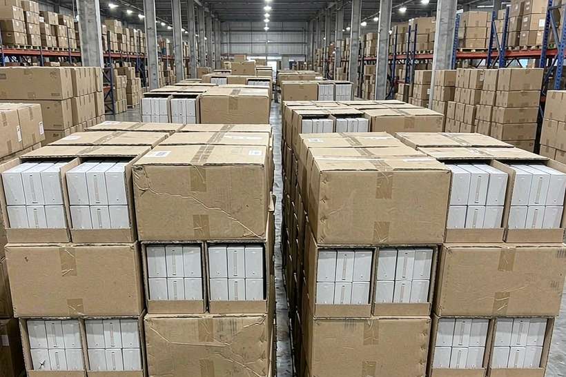 Restocking Vapowanie accessories — container load